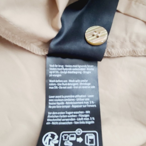 Masai Copenhagen Nydilla Dress 2XL Beige Cotton Tiered Midi Buttoned Shirt Dress - Picture 9 of 12